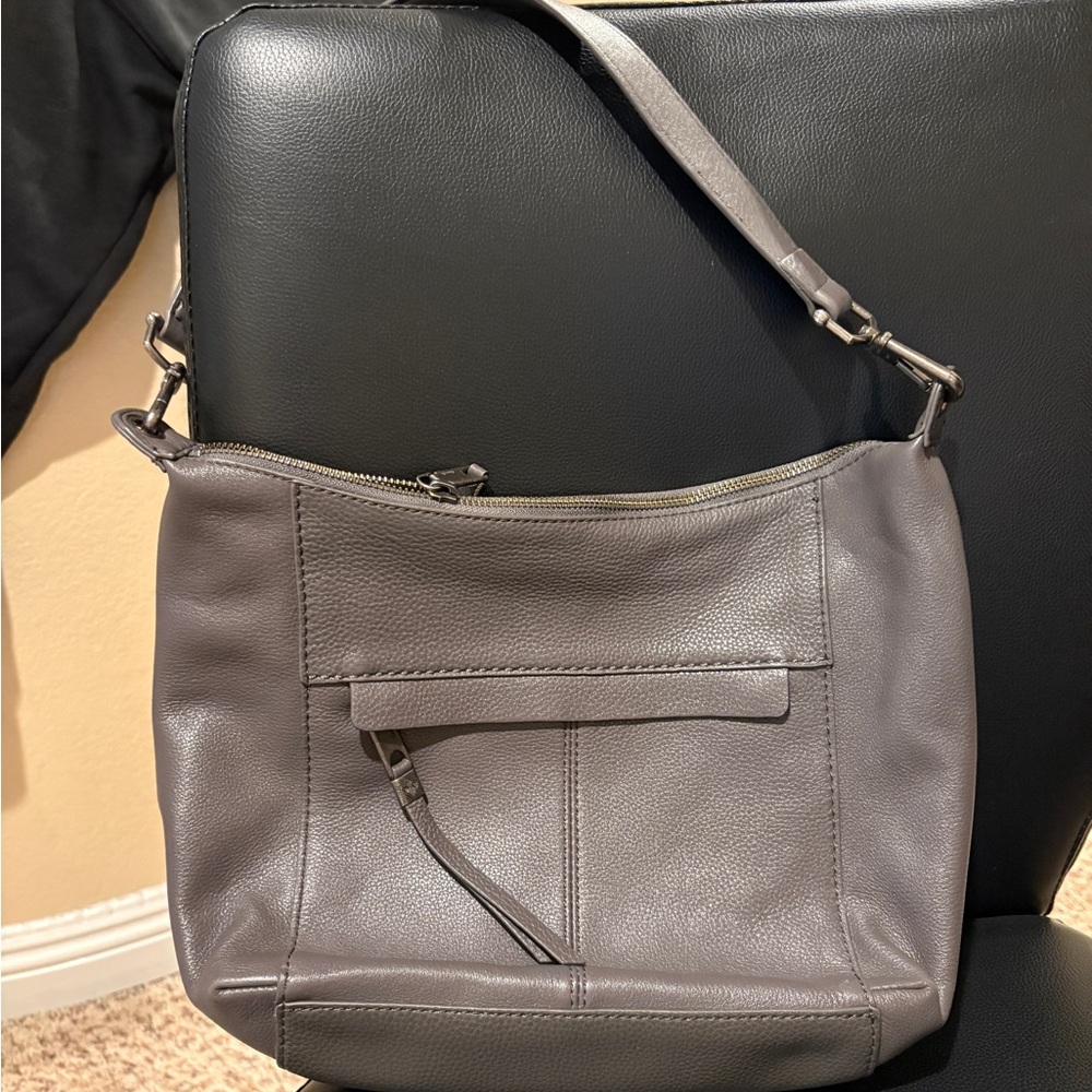 The Sak Gray Shoulder Bag with Slouchy Design